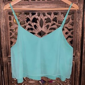 Alice + Olivia Chiffon Crop Top Size M